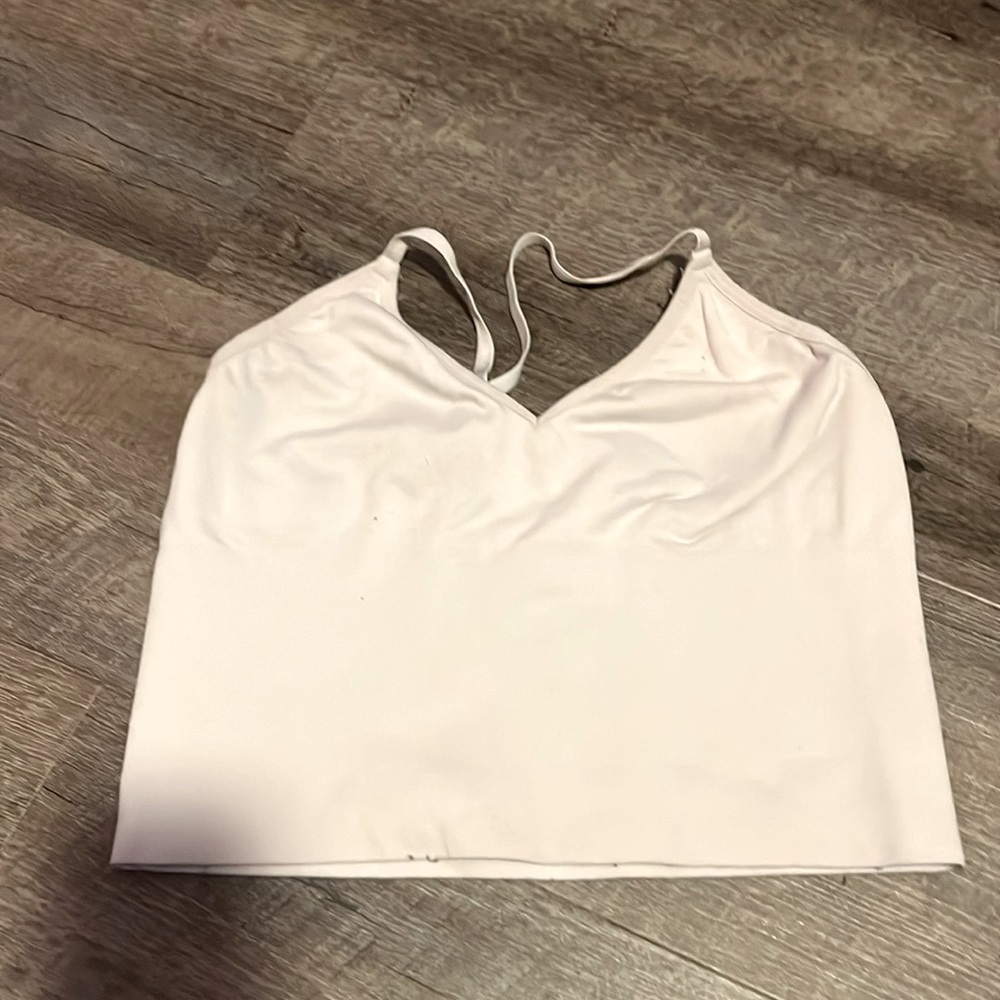 white cropped tank top